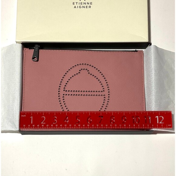 Etienne Aigner-large Stella Clutch “Dust Rose” Color (Size 11” x 8”) - Picture 3 of 5